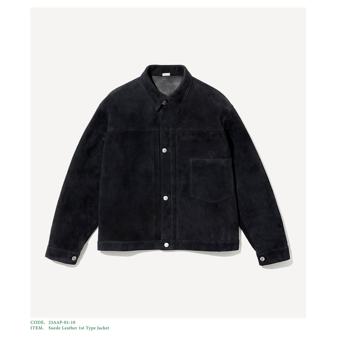 A.PRESSE 25AW Suede Leather 1st Type Jacket